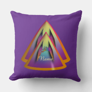 Coussin Personnaliser Logo Éblouissement Double Pyramide C