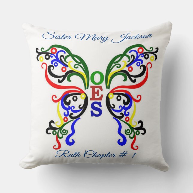 Coussin Personnaliser l'ordre de Eastern Star (Recto)