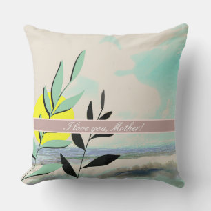 Coussin Personnaliser Moderne Belle Mère Fête des Mères Je