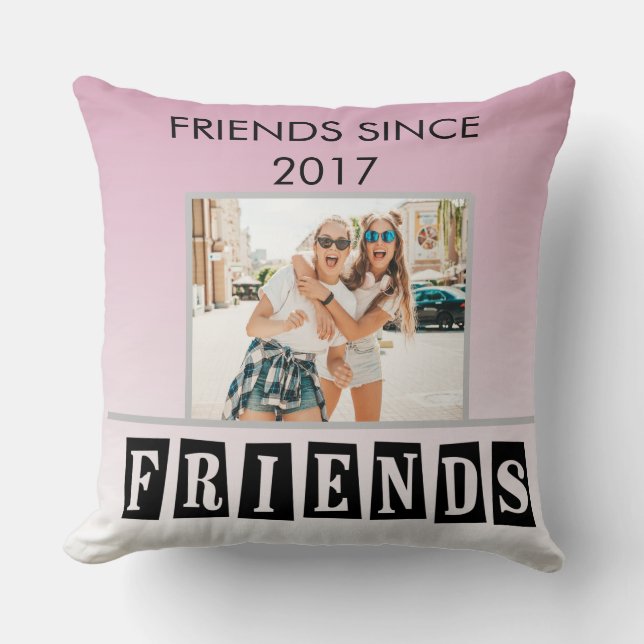 Coussin Personnaliser Moderne Best Friends Chic Citation (Recto)