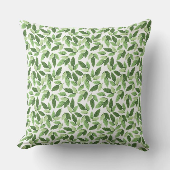 Coussin Personnaliser Motif feuille verte (Recto)
