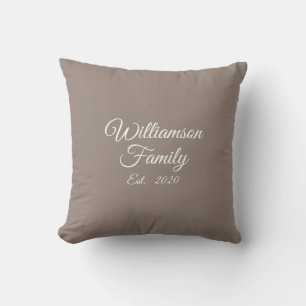 Coussin Personnaliser Nom de famille du couple, année, bei
