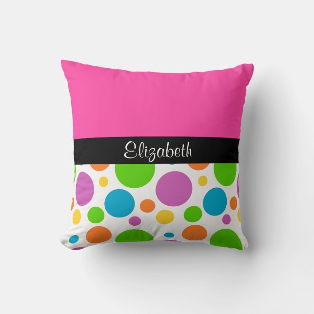 Coussin Personnaliser - Polka Dot Motif (Recto)