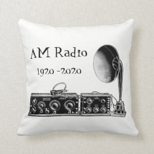 Coussin Personnaliser récepteur radio AM Vintage