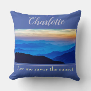 Coussin Personnaliser Savourez le coucher de soleil sur l'
