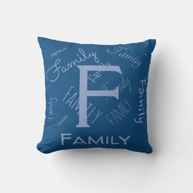 Coussin Personnalisez ce modèle, monogramma, NOM, (Recto)