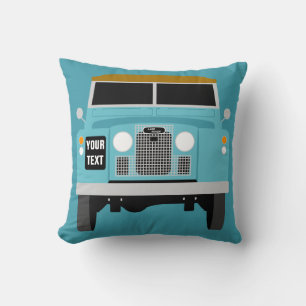 Coussin Personnalisez Land Rover série 2 bleu personnalisé