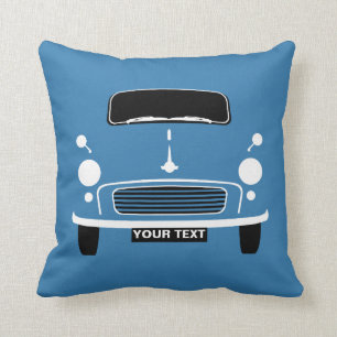 Coussin Personnalisez l'art de bruit mineur bleu fait sur