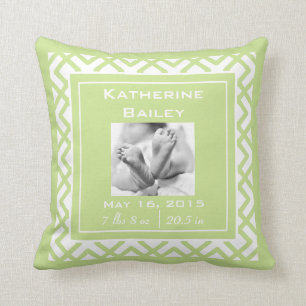 Coussin Personnalisez le faire-part de bébé de crèche,