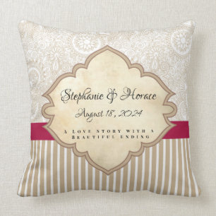 Coussin Personnalisez le Mariage des couples Keepsaké
