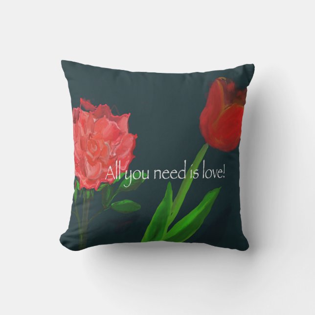 Coussin Personnalisez Tout Ce Dont Vous Avez Besoin Est L' (Recto)