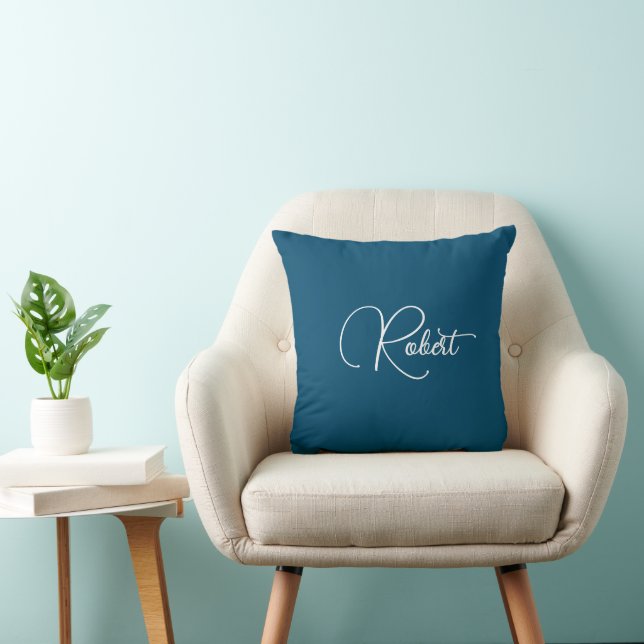 Coussin Personnalisez Votre Propre Nom Chic Trendy Ocean B (Chaise)