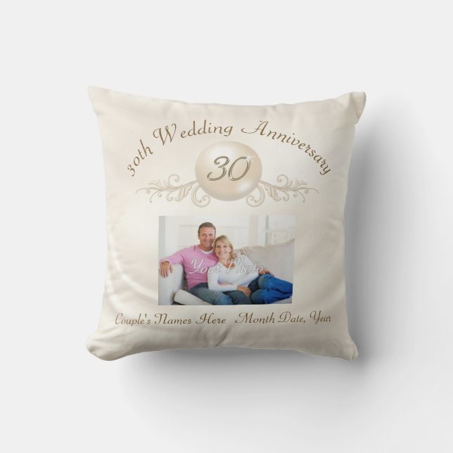 Coussin Personnalité photo, 30e anniversaire Mariage (Recto)
