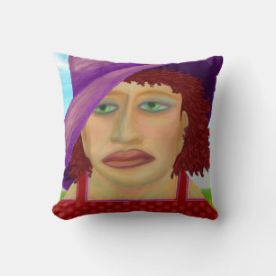 Coussin Personne sans sexe spécifique en haut rouge et cha