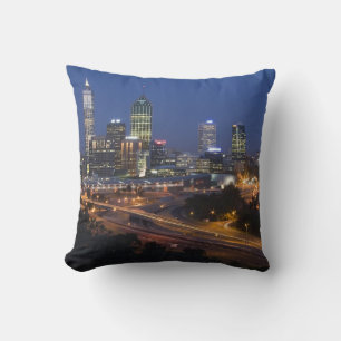 Coussin Perth, Australie. Vue du centre de Perth depuis