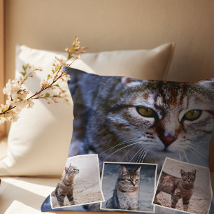 Coussin Pet Cat Memorial 4 photo Collage et devis