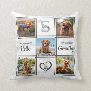 Coussin Pet Dog Memorial Favori Hello Photo Collage