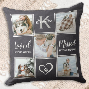 Coussin Pet Dog Memorial Keepsaké Photo Collage