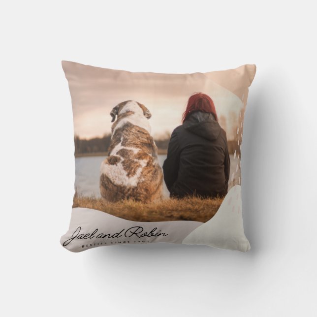 Coussin Pet Dog Memorial Keepsaké Photo Collage Jeter Pill (Recto)