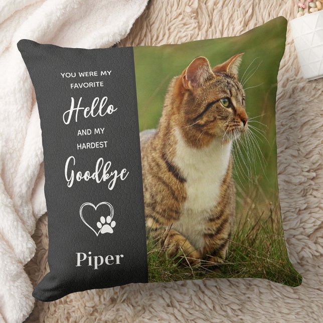 Coussin Pet Memorial Cadeau Chien Chat Sympathie Personnal (Créateur téléchargé)