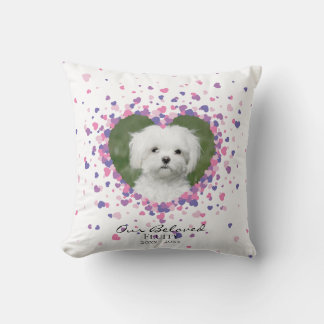 Coussin Pet Memorial Heart of Hearts Confetti