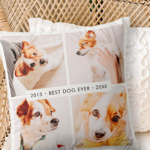 Coussin Pet Memorial Meilleur Chien Jamais Photo Collage m