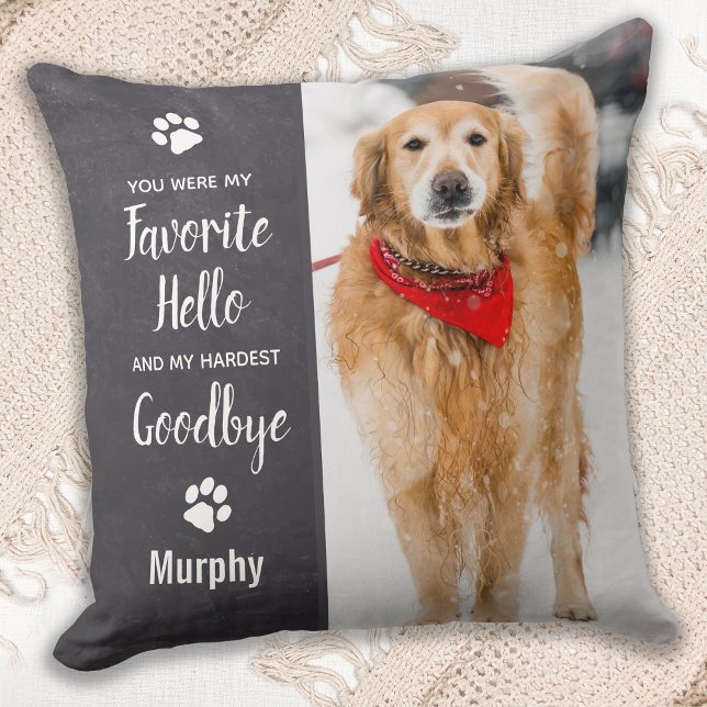 Coussin Pet Memorial Rustic Pet Perdre Chien Keepsaké (Créateur téléchargé)