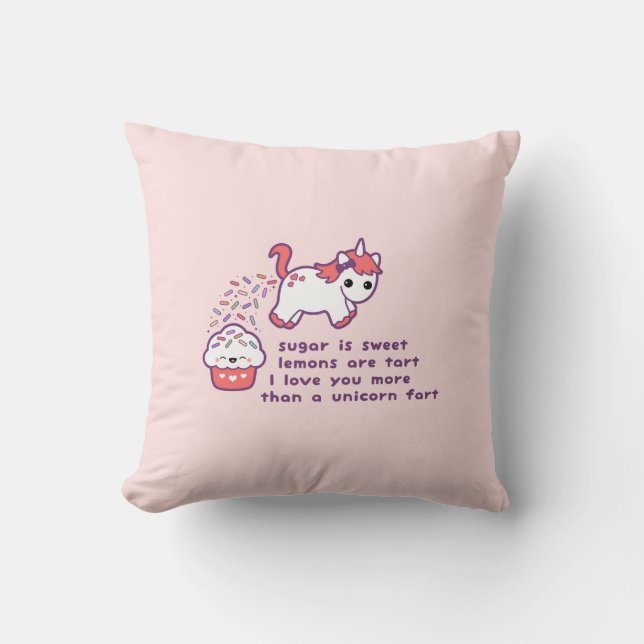 Coussin Pet mignon de licorne (Recto)