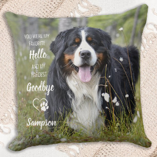 Coussin Pet Perte Souvenir Poème 2 Photo Dog Memorial