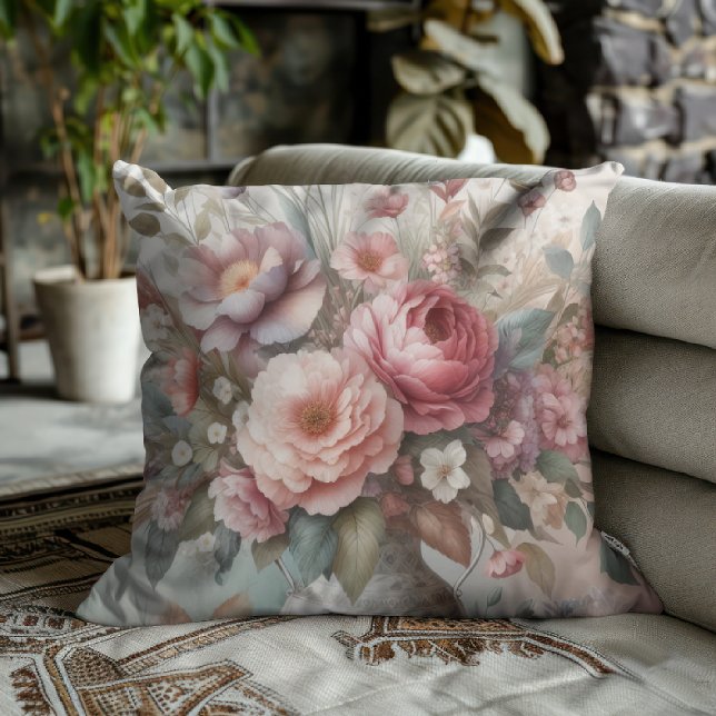 Coussin Pétales Aquarelle (Créateur téléchargé)