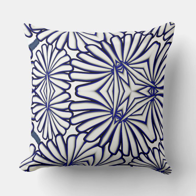Coussin Pétales blancs Répéter la décoration de la maison (Recto)