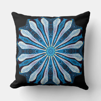 Coussin Pétales bleues