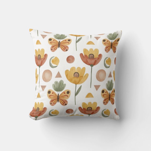 Coussin Pétales et ailes de terre (Recto)