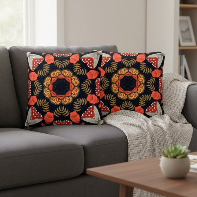 Coussin Pétales noirs  (Créateur téléchargé)