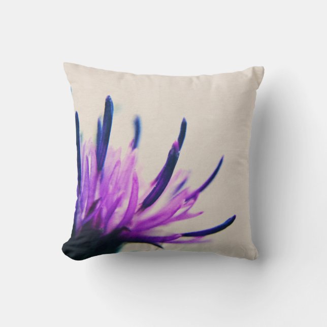 Coussin Pétales pourpres de fleur de chardon (Recto)