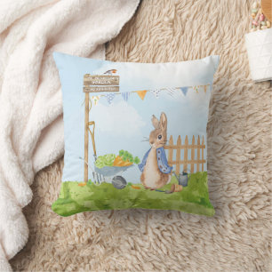 Coussin Peter le lapin Anniversaire Jardin Fête
