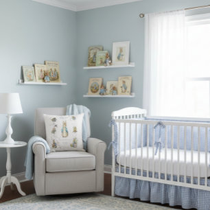 Coussin Peter le lapin bleu En vichy statistiques de naiss