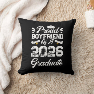 Coussin Petit ami fier d'une promotion 2026 diplômé