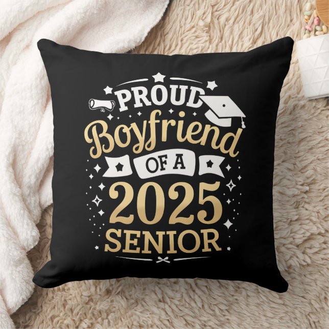 Coussin Petit ami fier d'une remise de diplôme de promotio (Couverture)