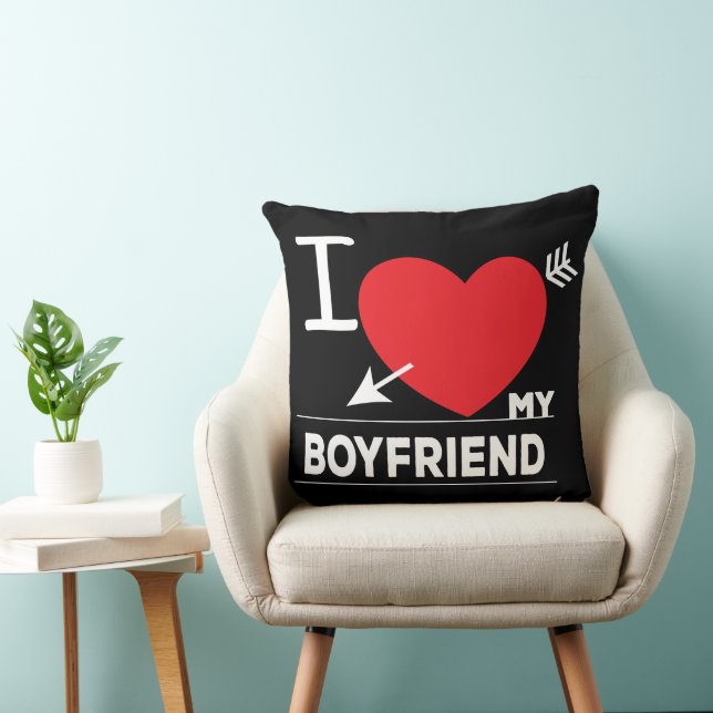 Coussin Petit ami j'aime mon petit ami  (Chaise)