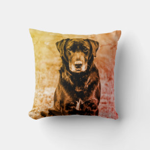 Coussin Petit animal de compagnie de Chien Noir du Labrado
