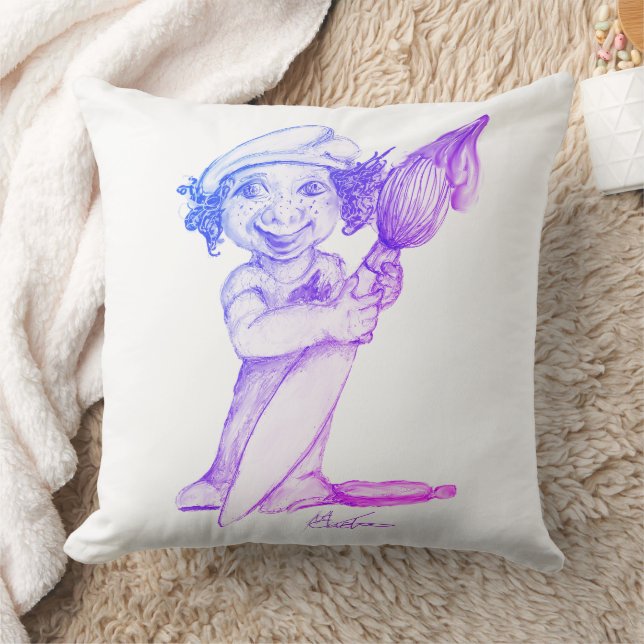 Coussin Petit artiste adorable en herbe  (Couverture)