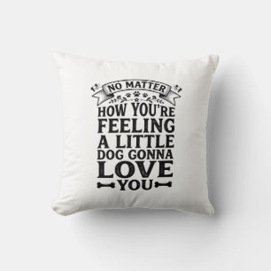 Coussin Petit Chien Amour Vous Conception de Typographie V