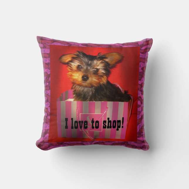 Coussin Petit client Yorkie (Recto)