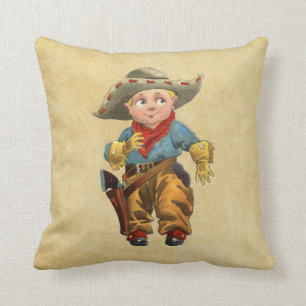 Coussin petit cow-boy vintage mignon