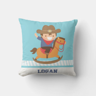 Coussin Petit cowboy à la Rockking Horse Boys Room
