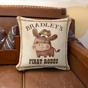 Coussin Petit cowboy mignon cheval bébé premier rodéo