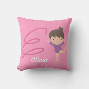 Coussin Petit décor de pièce de gymnastique de fille de