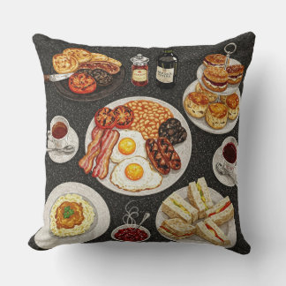 Coussin Petit-déjeuner anglais complet Mosaic