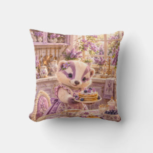 Coussin Petit déjeuner de crêpes au cassis dans une cuisin